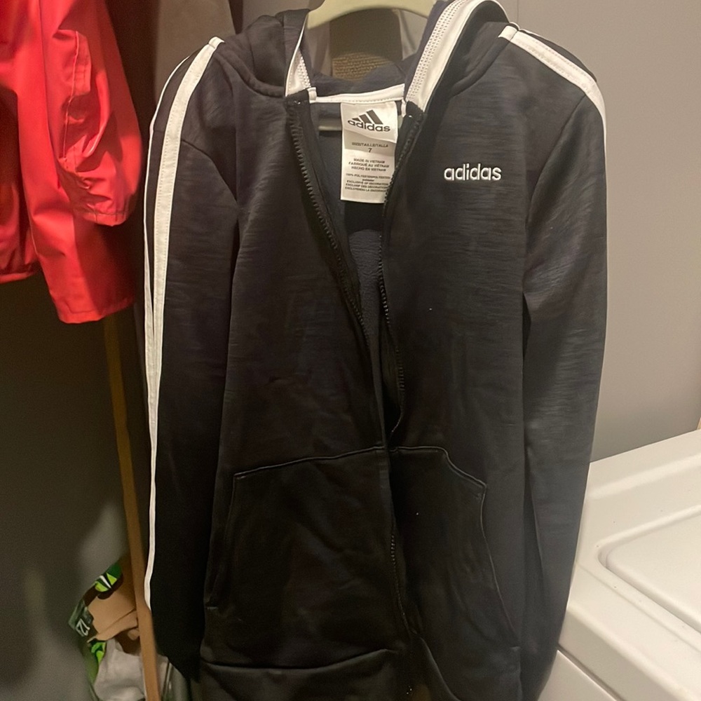 Like new without tagsAdidas black zip up, Size M